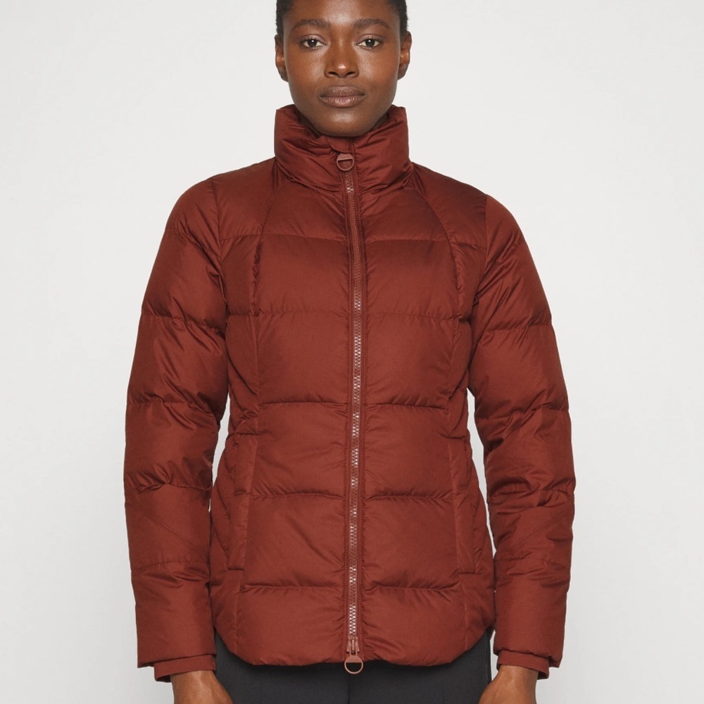 ATHLETA Downtown Puffer Jacket Ancient Mahogany Size XS - Picture 2 of 12